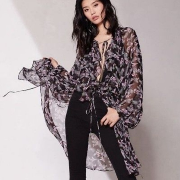 ⬇️Victoria's Secret Bohemian Sheer Kimono/Robe - Picture 5 of 8